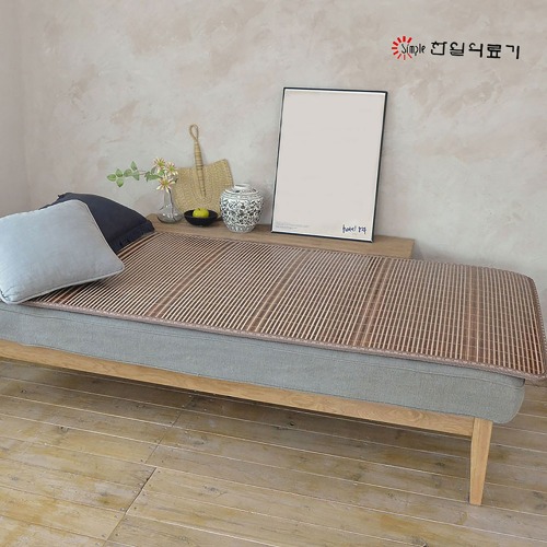 [한 여름,꿀잠 필수템]국산 대나무 매트 돗자리 여름 침대 거실 대자리 한일의료기 소형 싱글 브라운